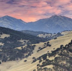 sunset image of Mt. Diablo range
