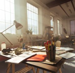 empty artists studio